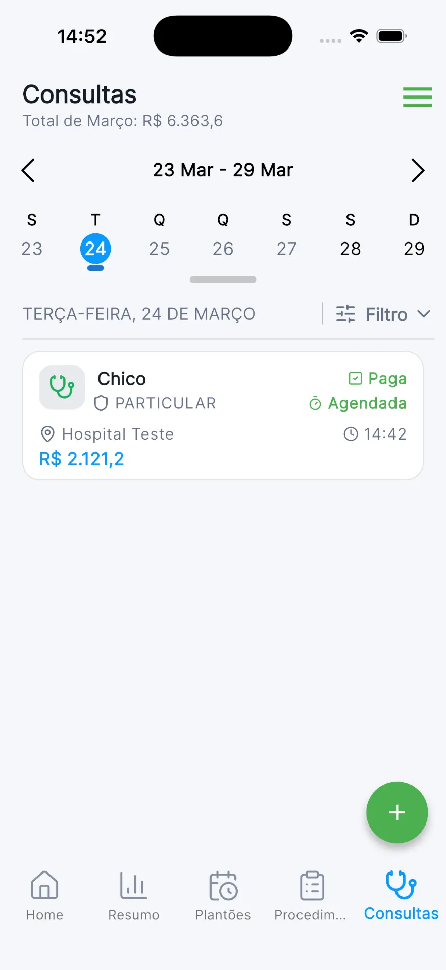Agenda de consultas
