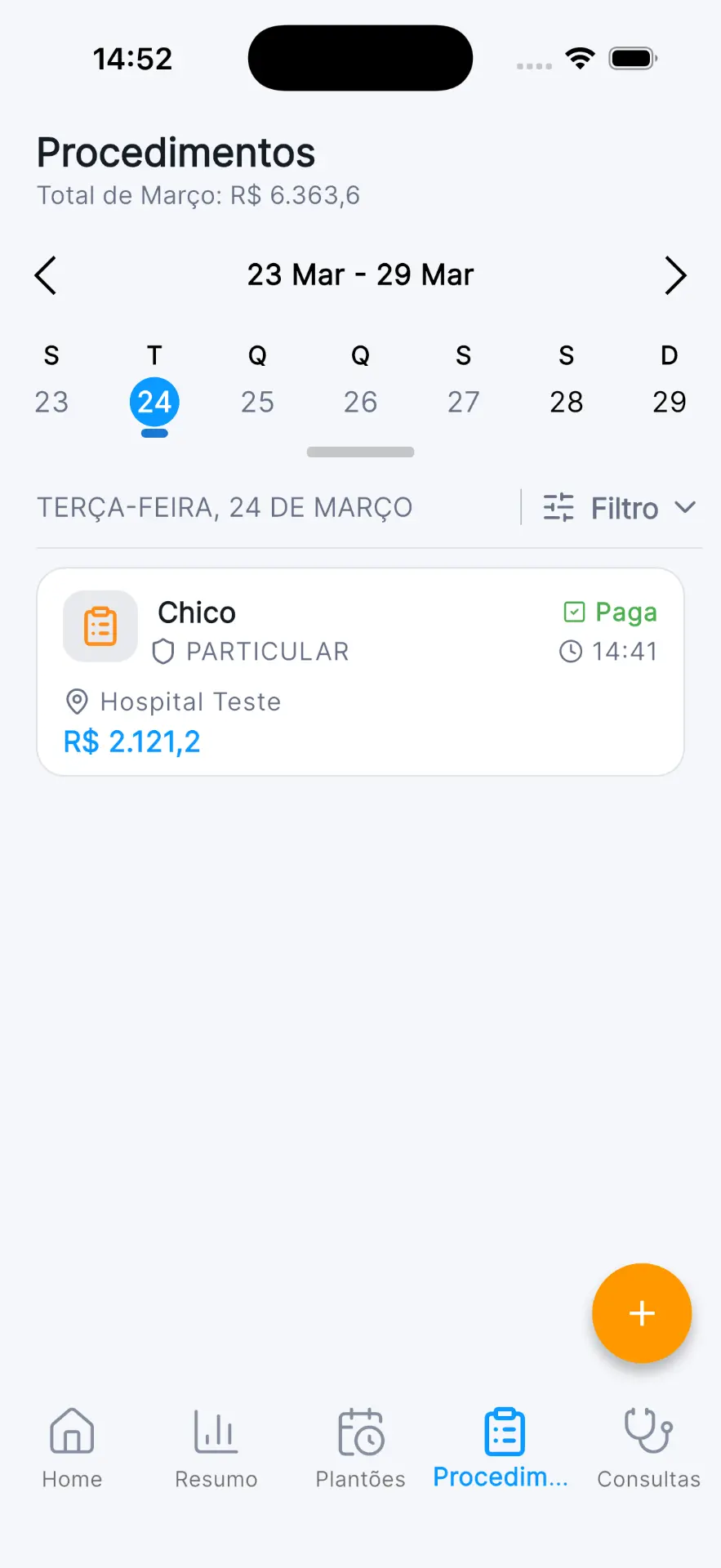 Controle de procedimentos