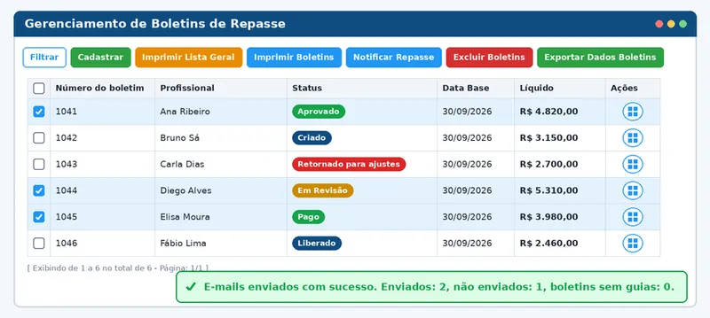 Médico usando MEDBOLSO para gestionar una cooperativa